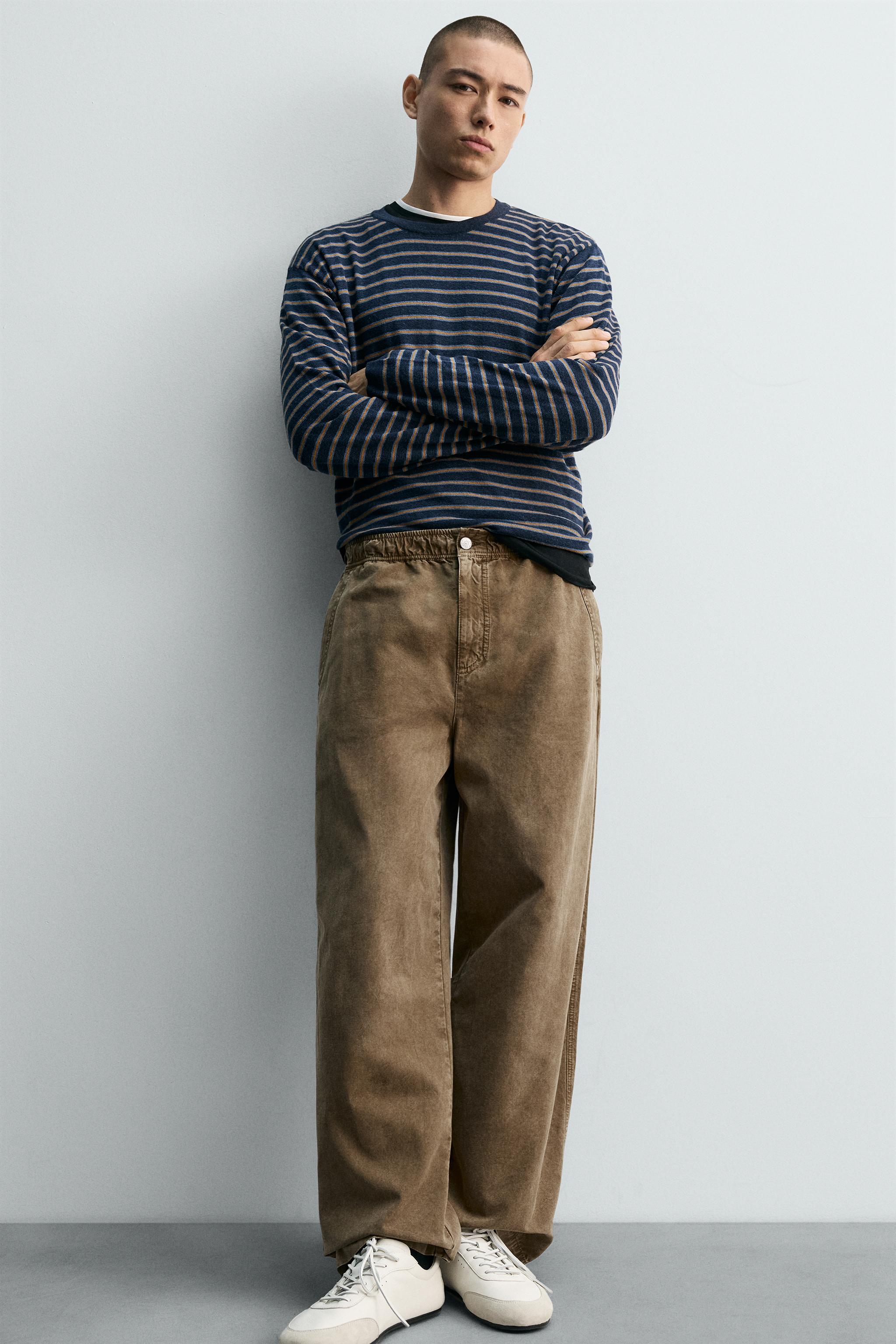 WASHED TEXTURED PANTS